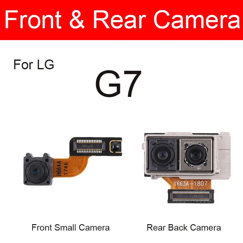 Front & Rear Main Camera Flex Cable For LG G2 G3 G4 G5 G6 G7 Q6 Back Camera Small Facing Camera Flex Ribbon Replacement Parts