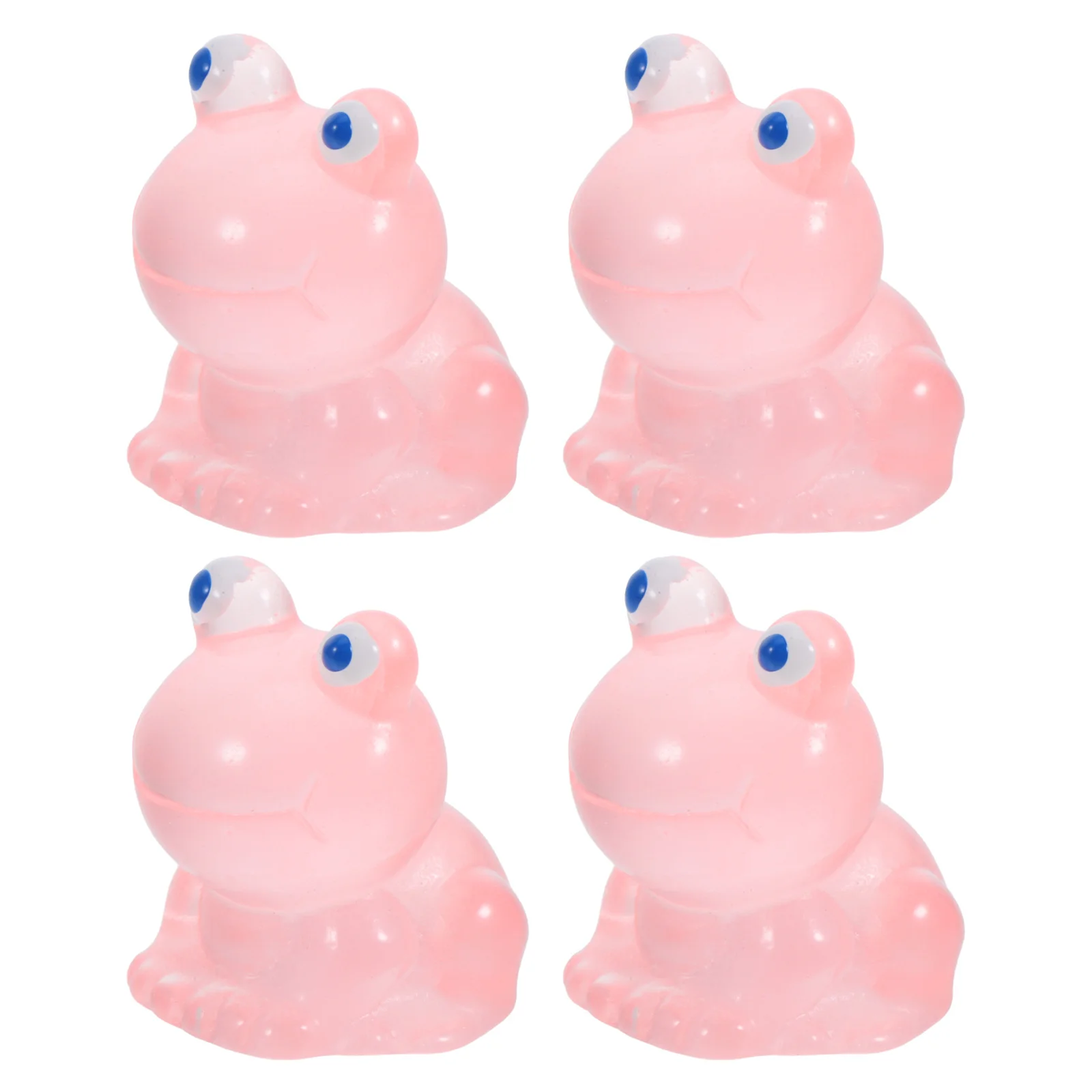 

4Pcs Mini Resin Frogs Adorable Design Material for Fish Tank Desk Decor Lovely Garden Addition Tiny Resin Animals