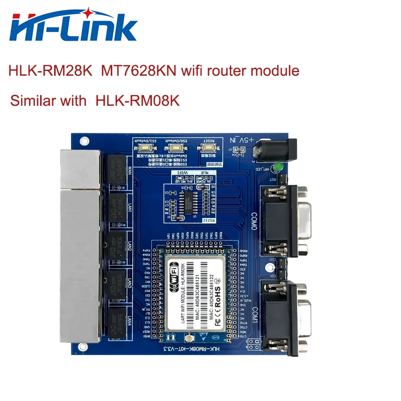 Free Shipping MT7628KN HLK-RM28K 2.4G IOT WiFi Wireless Router Module Kit with Test Board