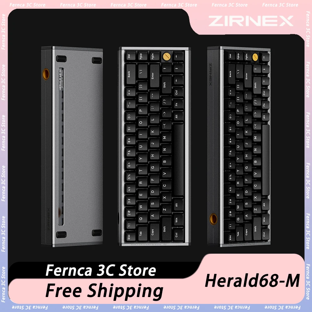 

ZIRNEX Herald68-M Magnetic Switch Mechanical Keyboard Wired Gaming Keyboard 8K hz Aluminium Alloy Keyboard RGB Pc Accessories