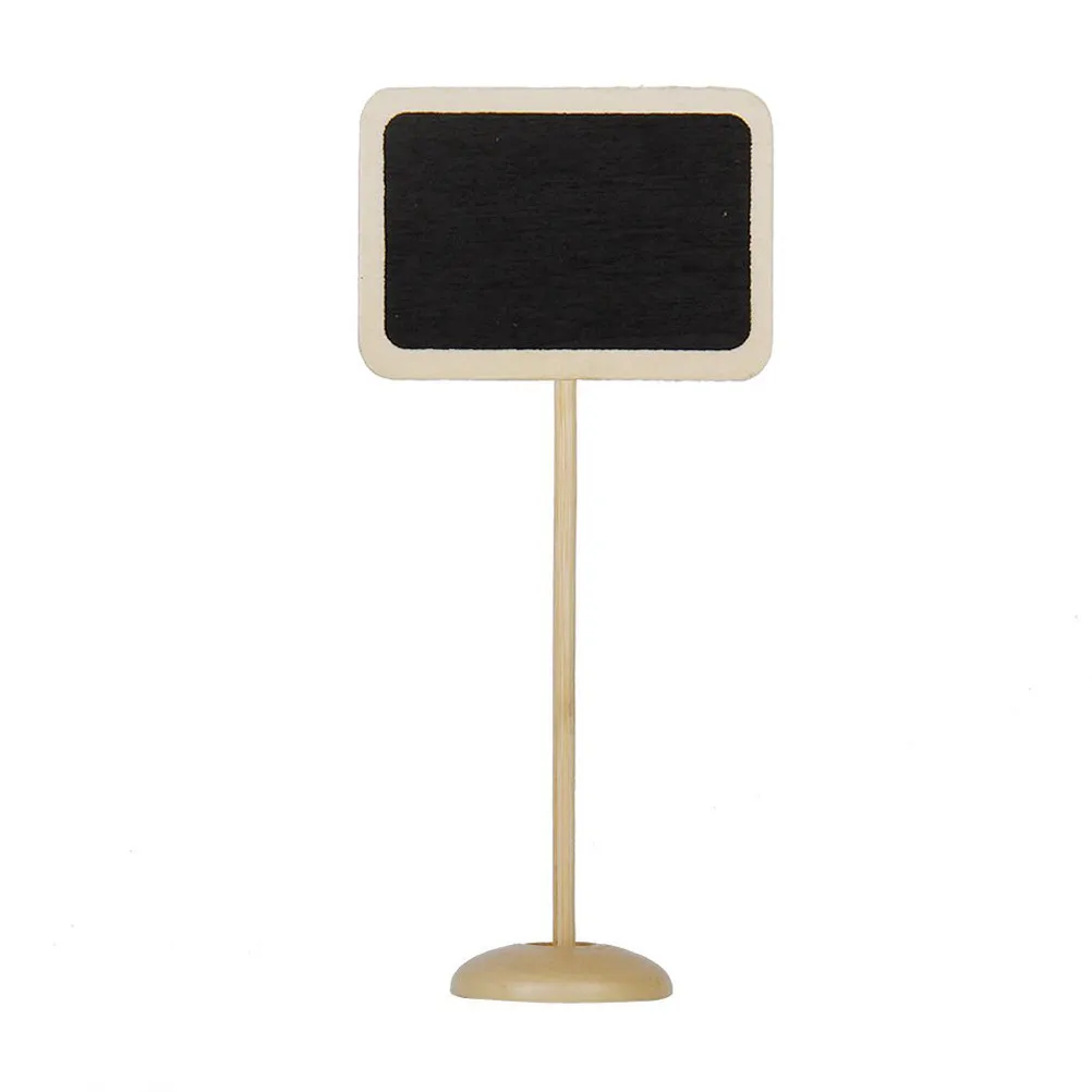 10Pcs Mini Chalkboard Wooden Rectangle Board with Holder Base for Wedding Home Decoration Table Number Message Board Creative