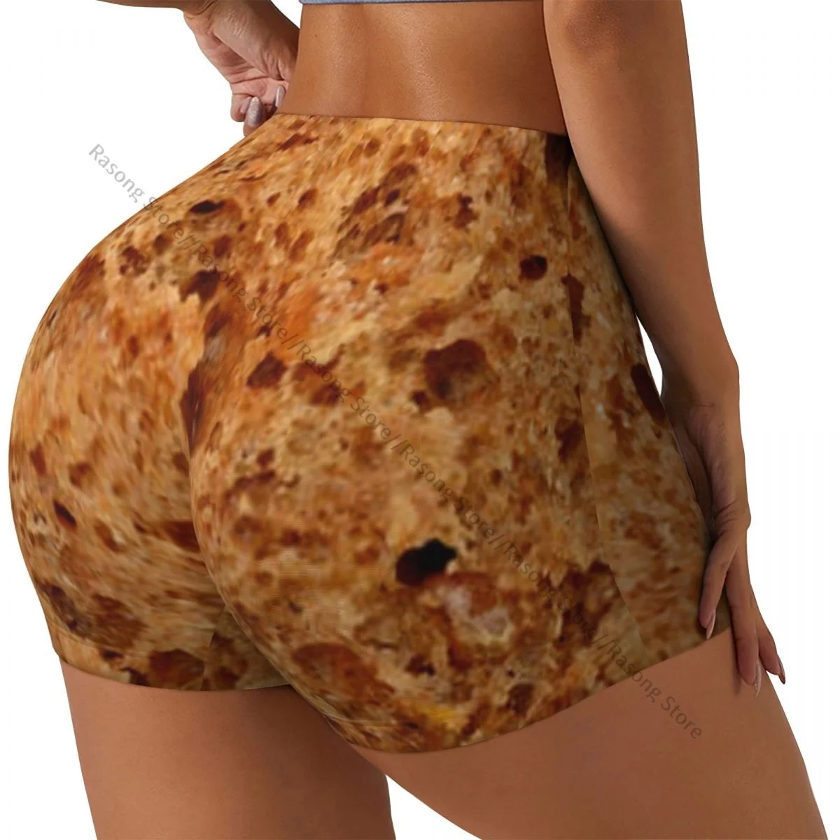 

Push Up Short Elasticity Scrunch Butt Bread Texture Running Shorts Sports Shorts Womens Clothes Gym
