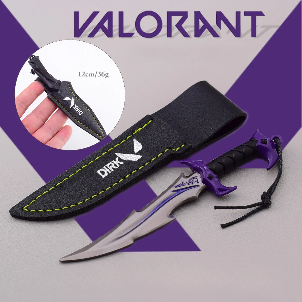 Valorant-Arme de Jeu Anime Entourant 11cm, Sans Peur, Contrat de Vitesse, Couteau à Griffes de Furie, Violet, Or, Jouets de Décoration