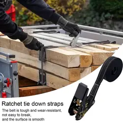 Ratchet Car Tie Down Straps Heavy Duty Tire Strap Tie Downs Heavy Duty Reinforced Tire Straps With Ratchet 1760lb Break Strength