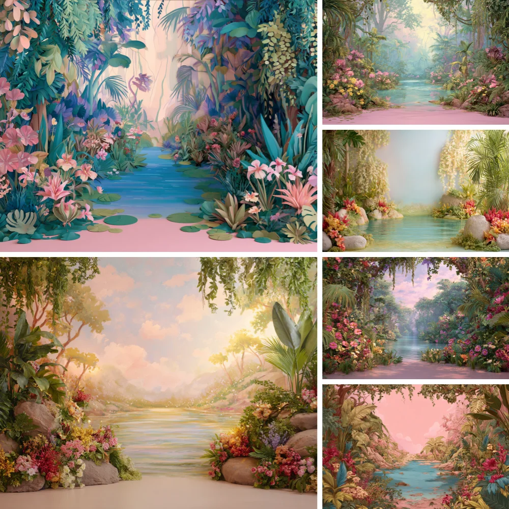 

Green Tropical Palm Tree Leaf Photo Background Summer Backdrop for Photography Jungle Summer Photoshoot Props