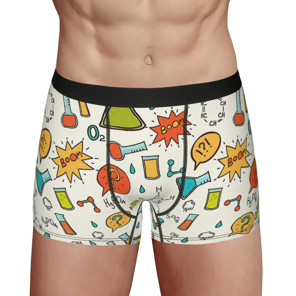 Funny Chemistry Chemistry Pattern Underpants Cotton Panties Man Underwear Comfortable Shorts Boxer Briefs