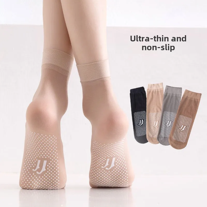 

10/20 Pairs Women Summer Socks Silicon Snag-Resistant Non-Slip Grip Mesh Breathable Nylon Socks Ultra Thin Comfort Summer Socks