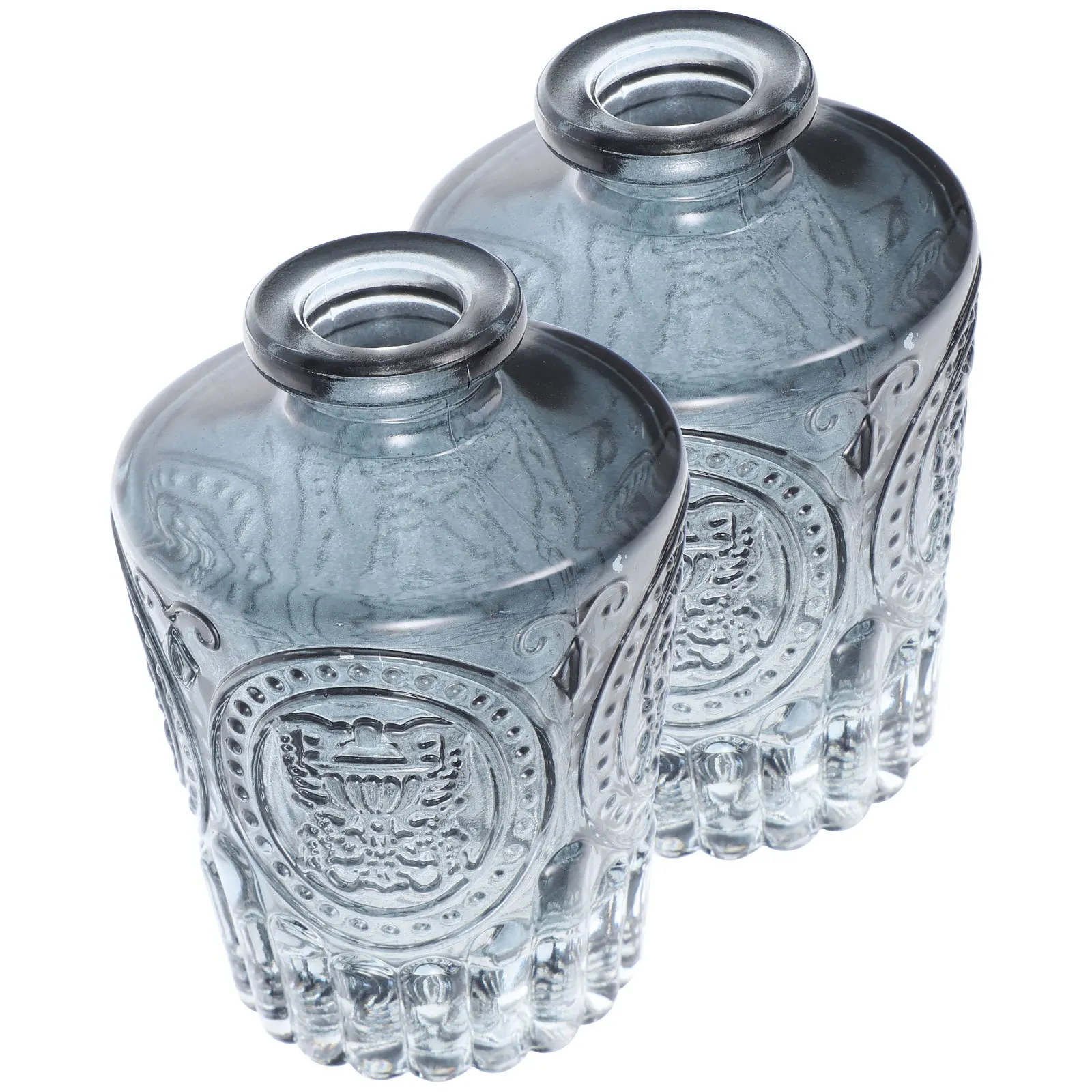 

2Pcs High-Quality Glass Aroma Bottles Decorative Essential Oil Diffuser Home Spa Meditation Fragrance Release Refillable Storage