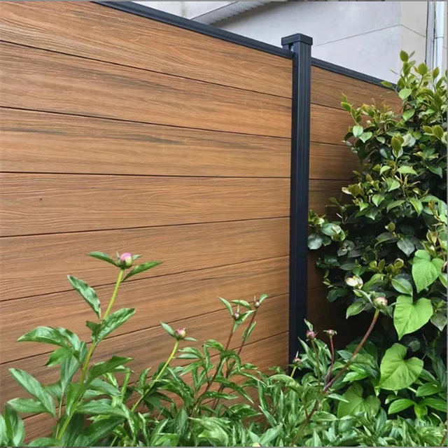 OEM/ODM Manufacture 6'x6' Privacy Modern Design Aluminium Louver WPC Fence Panels Outdoor Garden Fence Nature Fencing