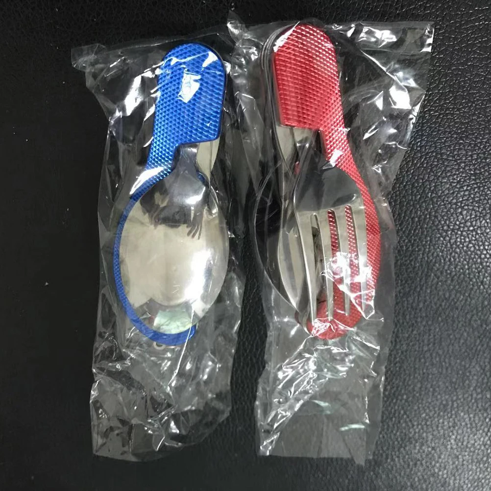 

Folding Fork Spoon Combination Environmental Cutlery Tableware Chopsticks Travel