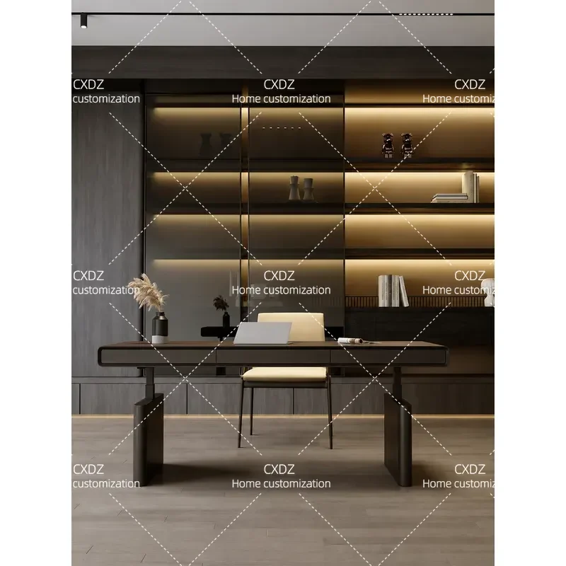 Intelligent Electric Lifting Desk Computer Workbench for Home Office Double Living Room Italian Minimalist Modern Style