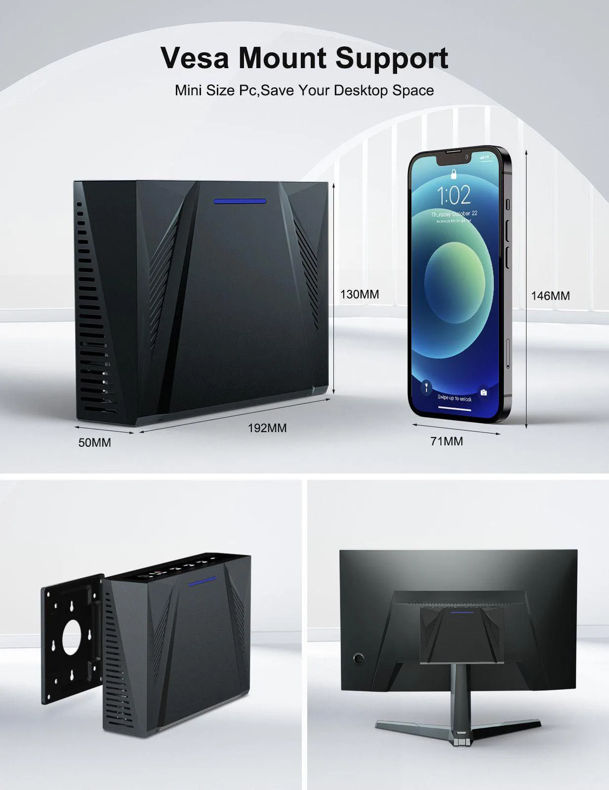 Mini PC da ufficio Intel Core i9 DDR4 HDD USB TIPO C LAN Computer desktop aziendale con triplo display