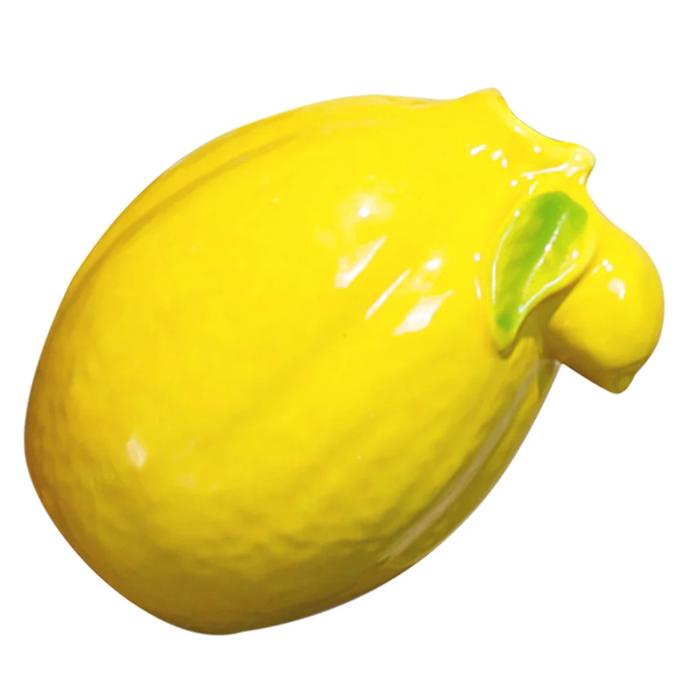 

Lemon Shaped Ceramic Flower Vase Modern Decorative Desktop Arrangement for Kitchen Table Home Decor Unique Vase