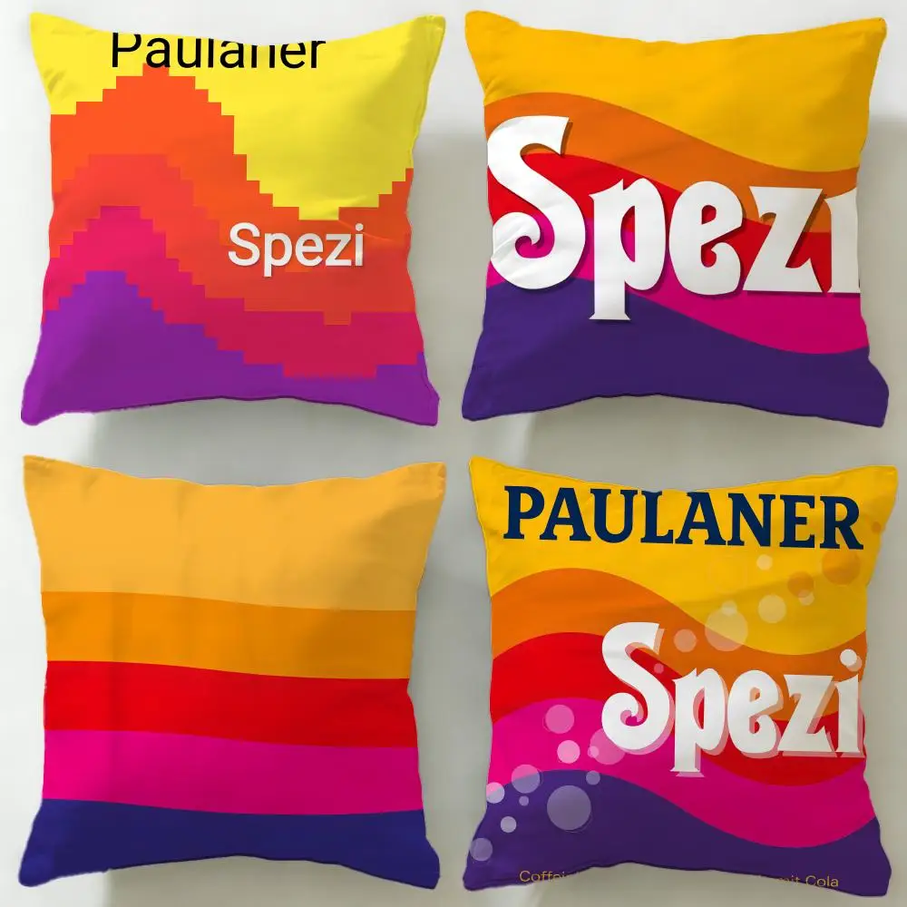 Classic Beverage Brand Paulaner Spezi Cushion Cover Soft & Easy-Wash Pillow Case – Versatile for Couch, Bed, Travel and Office