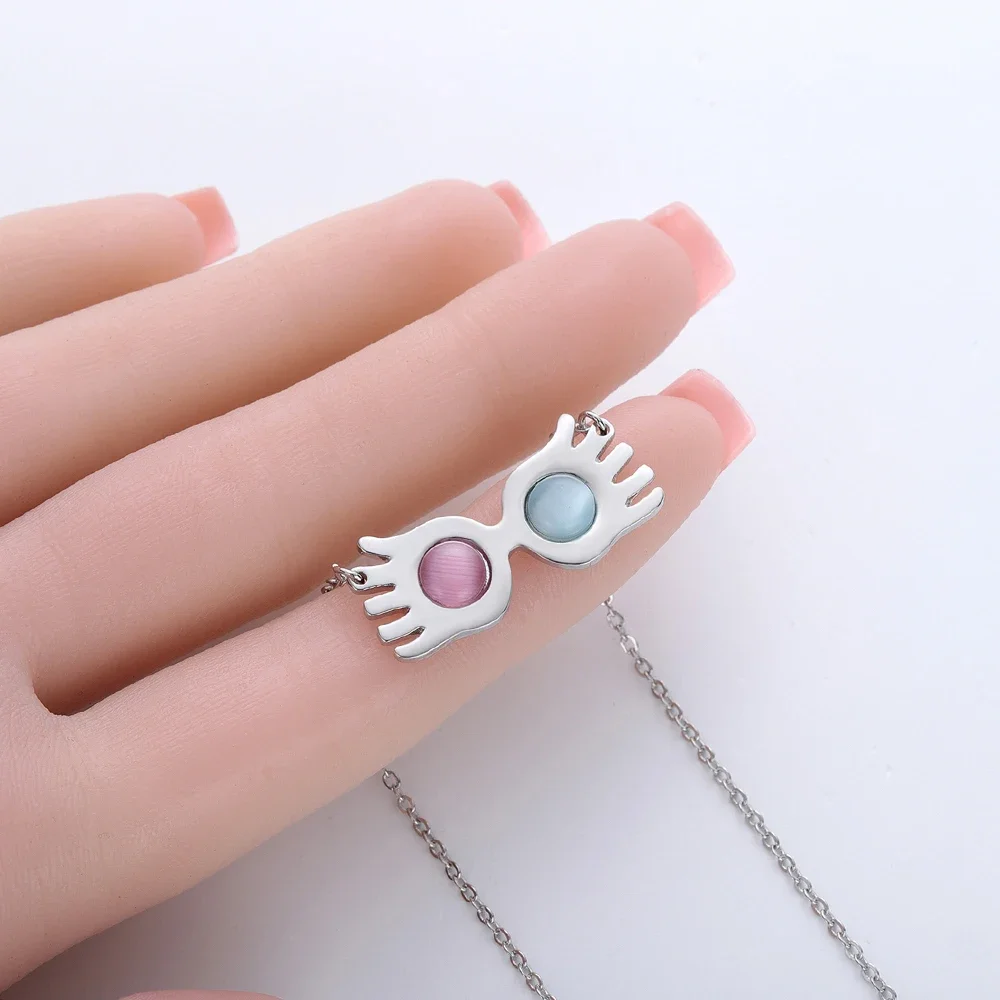 DCARZZ Movies Luna Lovegood Necklace Classic Jewelry Cosplay Pendant Neck Chain for Women Girls Fans Gifts