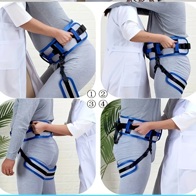 Elderly Lift Assist Belt - Soft, Comfortable Waist Support For Safe Mobility & Transfer Training Lifts For Disabled Adults Chair