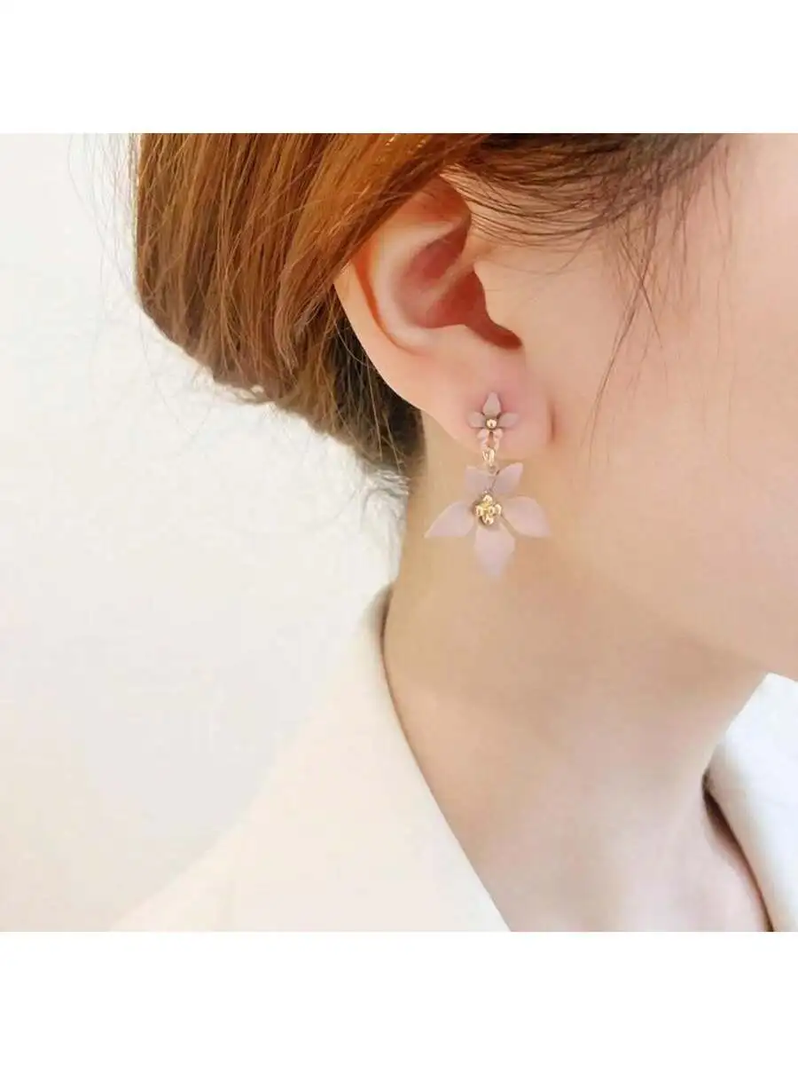 

Floral Drop Earrings For Women Daily Festival Wear