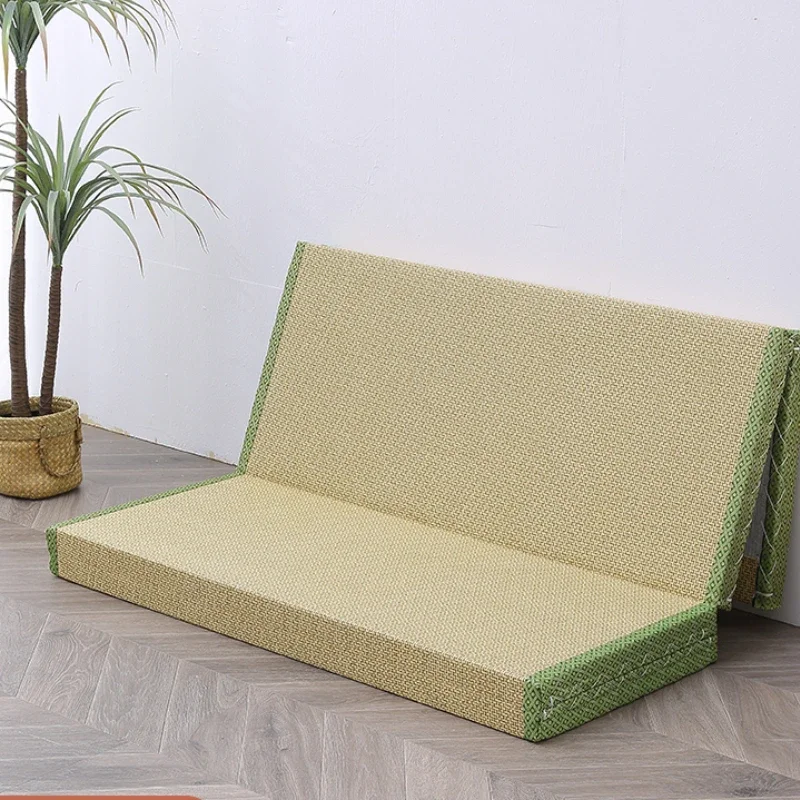 Coir Mat Fabric Folding Bay Window Mat, Comfortable Tatami Mattress, Foldable Floor Coir Mat for Sleeping, Tatami Mat Flooring