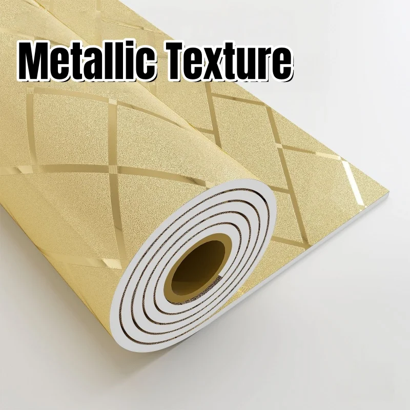 3 متر x 40 سنتيمتر رغوة الملمس المعدني قشر وعصا خلفية للجدار الكسوة مقاوم للماء سميكة ذاتية اللصق ملصقات جدار ديكور المنزل #5