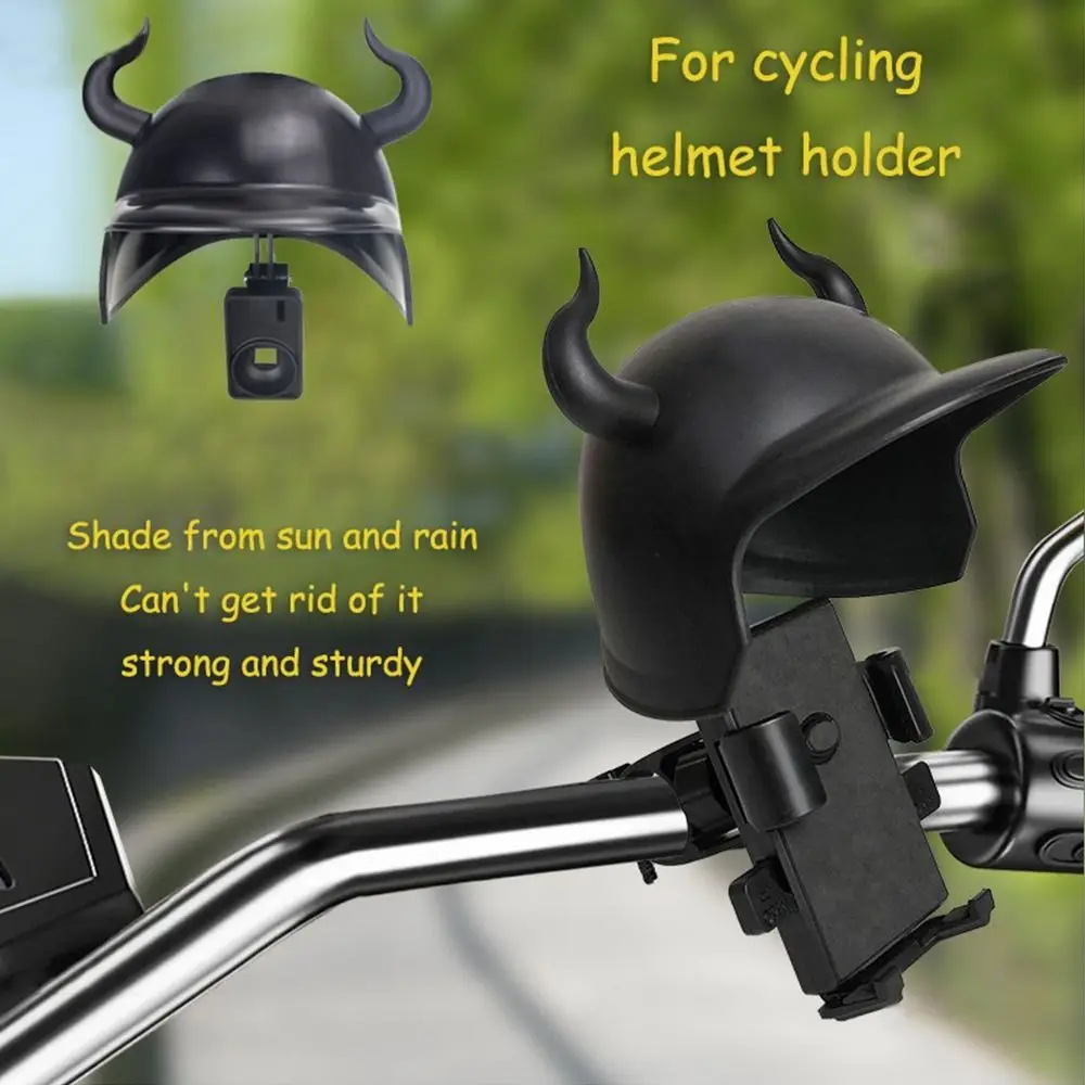 Nylon Motorcycle Mobile Phone Holder Shockproof Rotatable Helmet Phone Stand Waterproof Cartoon Sunshade Phone Bracket