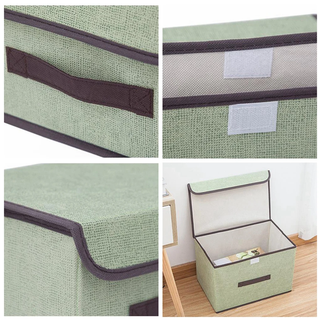 صندوق تخزين قابل للطي، منظم خزانة صندوق تخزين لخزانة الكتب، قماش غير منسوج #5