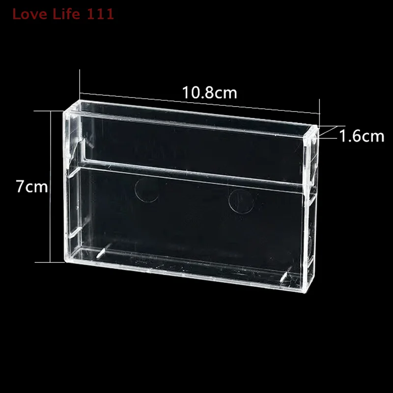 New 1Pc Cassette Tape Transparent Storage Box Audio Magnetic Recording Blank Tape Case Dustproof Box