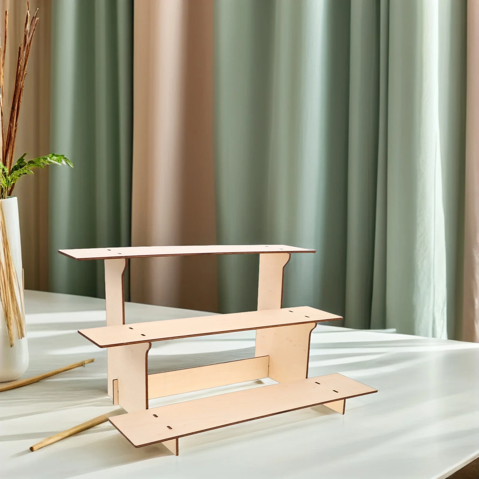 

Деревянная подставка для ювелирных изделий, отделка из натурального дерева, портативный многофункциональный держатель для сережек и ожерелья, розничная настольная стойка-органайзер