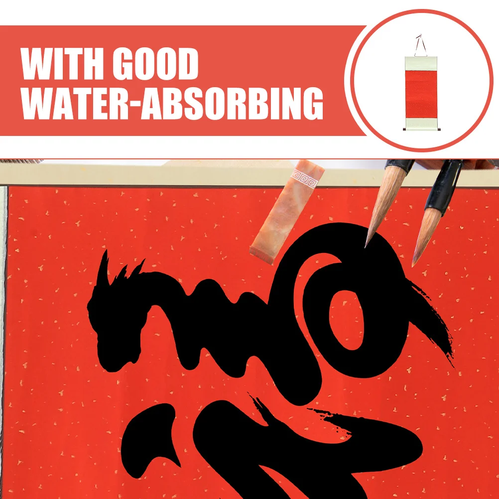 Red Spattered Gold Rice Paper Calligraphy Scroll High Absorbency For Brush Writing Ink Painting Watercolor Artwork Blank