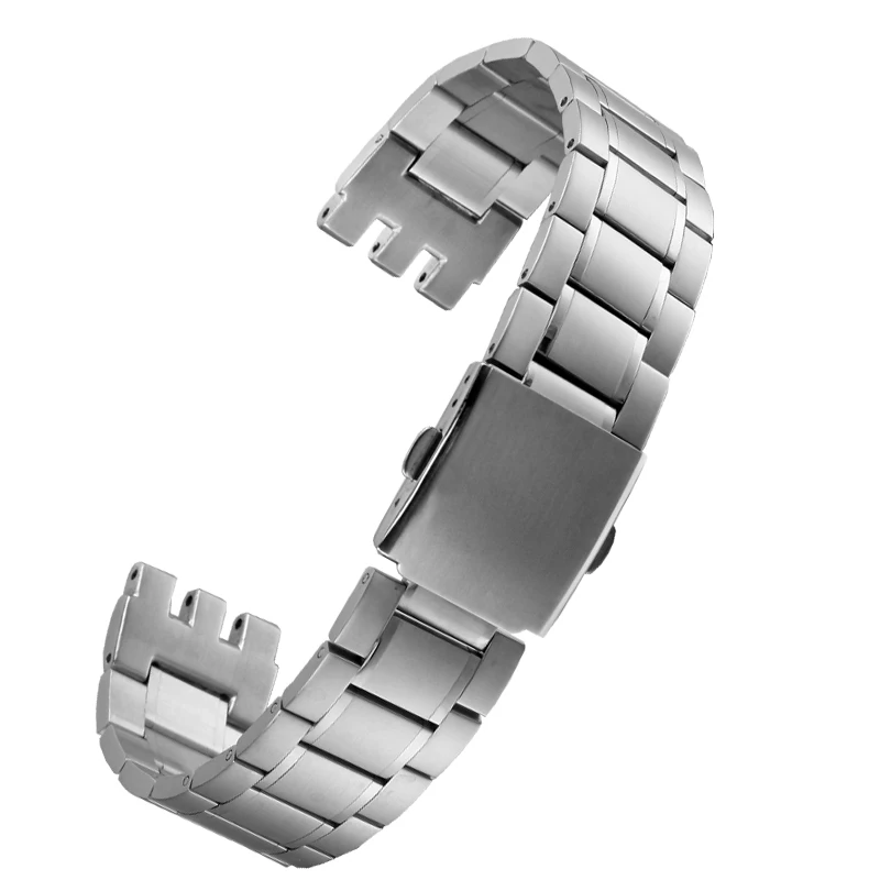 19mm 21mm stainless steel strap FOR Swatch YCS YAS YGS stainless steel strap with three pointed concave convex mouth accessory