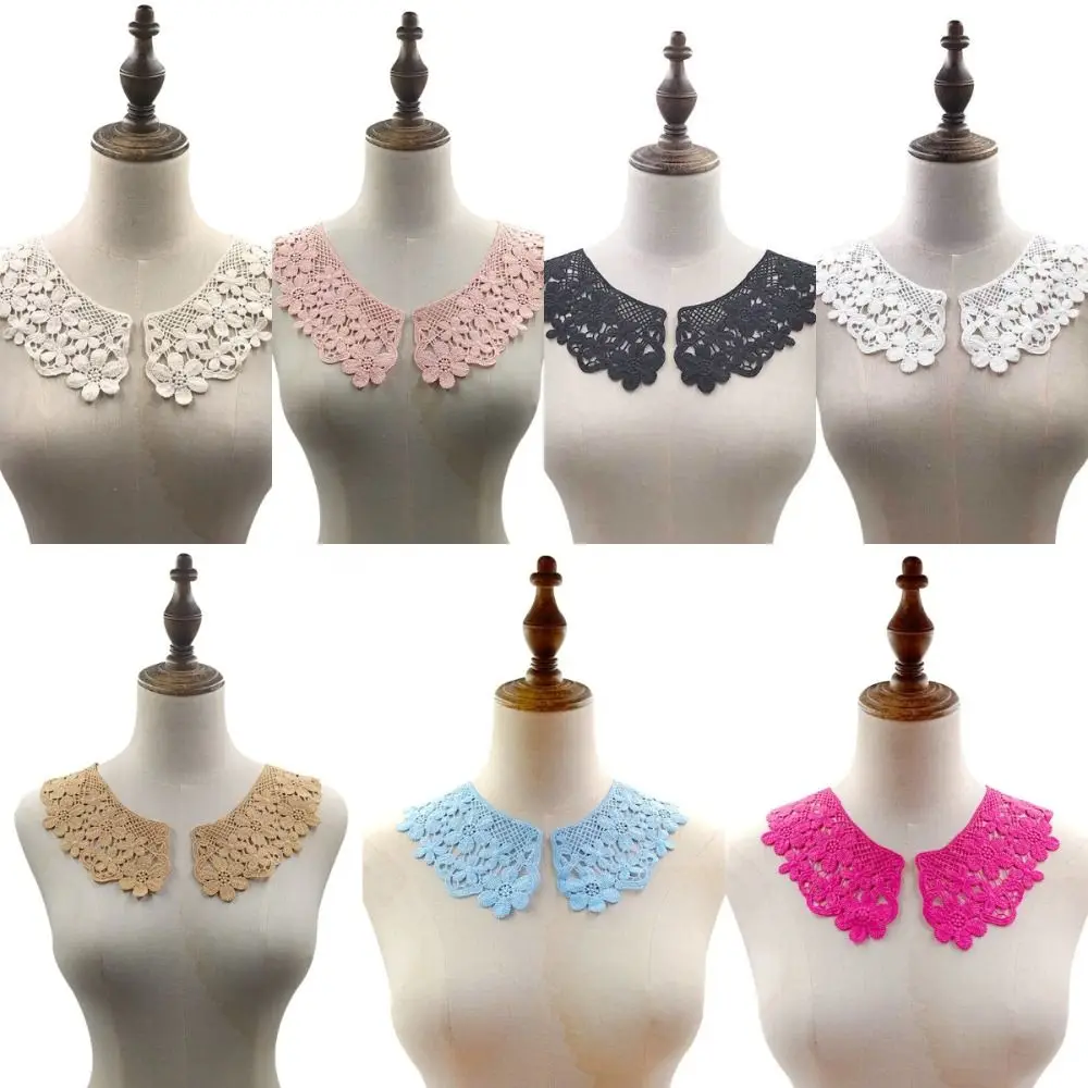 

Fashion Flower Embroidery Lace Choker Three-dimensional All Cotton Chunky Collar Chest Flower Lace Fabric Hollow Patch