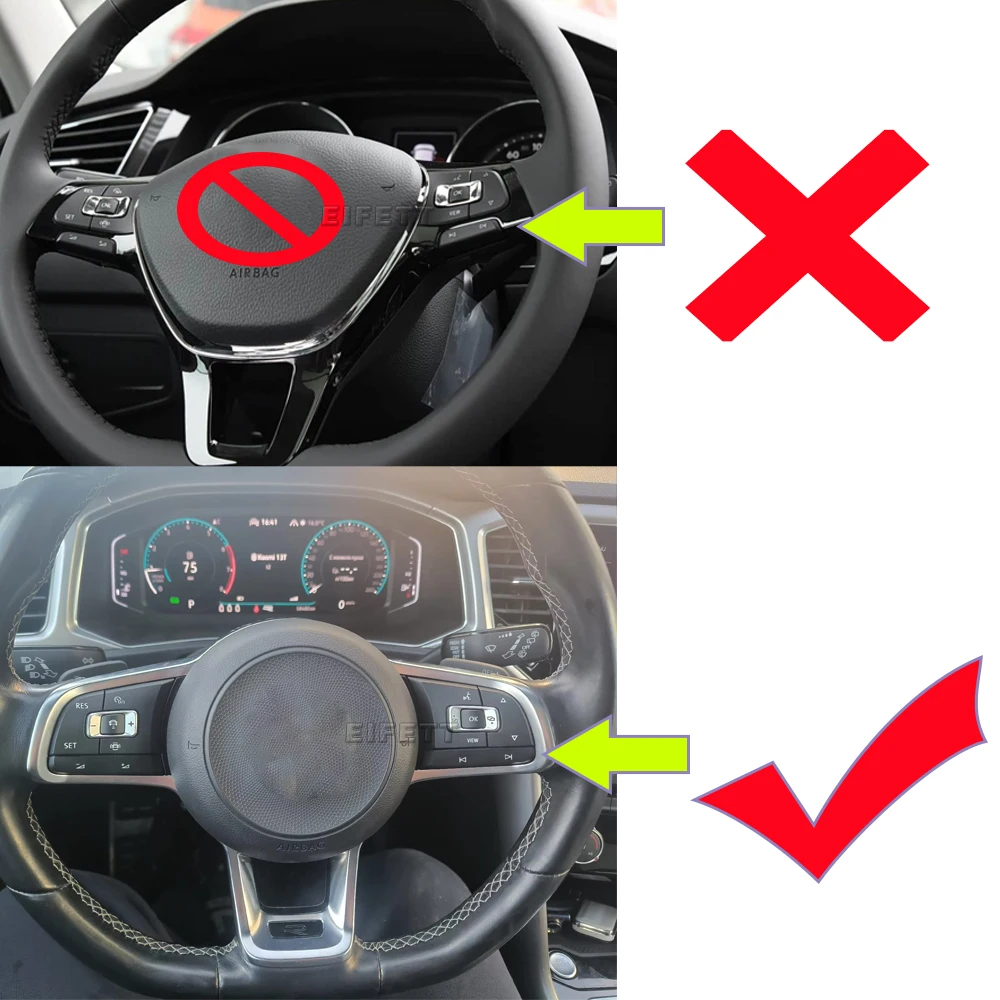 Car Multifunction Steering Wheel Button For VW Passat B8 Variant Golf 7 Arteon Tiguan MK2 R-Line 5G0959442AE With ACC 5G0959442N view 6