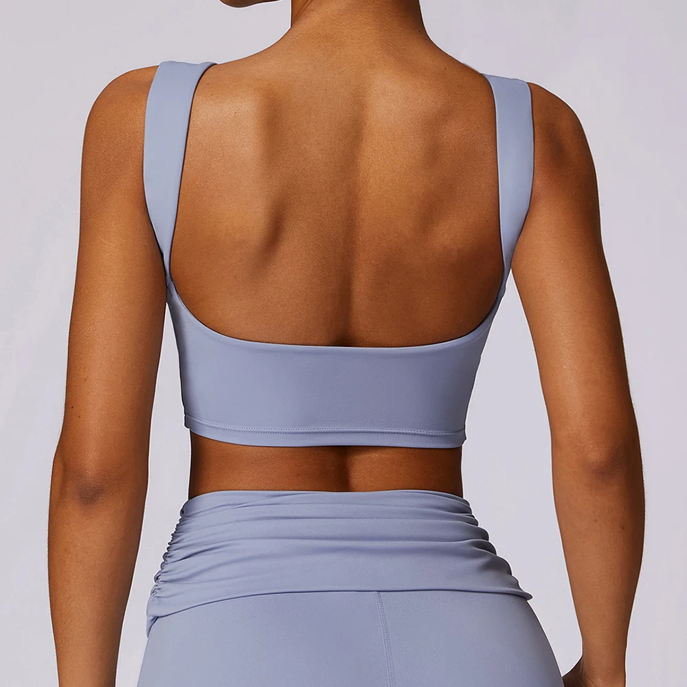 

Women's Sports Tank Top Women Tight Elastic Sexy Backless Sport Vest Yoga Bras Crop Top Yoga Clothes Stretch Women Gym Underwear