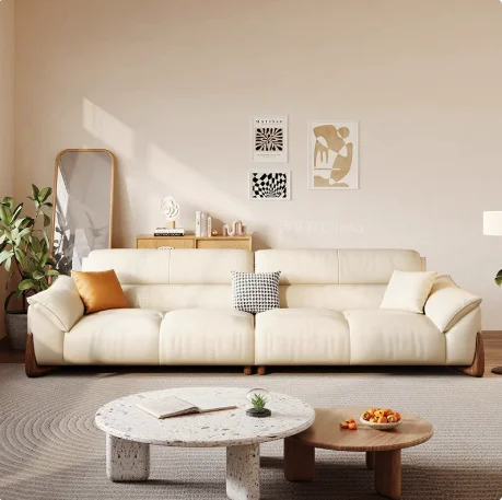 modern air sofa home sectional for living room compression children's outdoor lounge furniture sofa set Cream style leather sofa