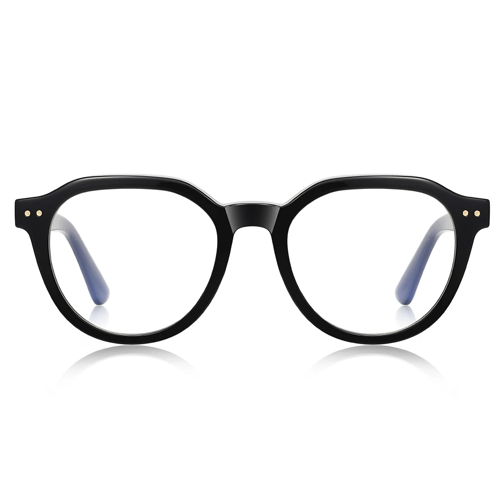 نظارات Peekaboo بعدسات شفافة للرجال تحجب الضوء الأزرق TR90 خلات إطار نظارات أنيقة للرجال باللون البني الشفاف على الطراز الكوري