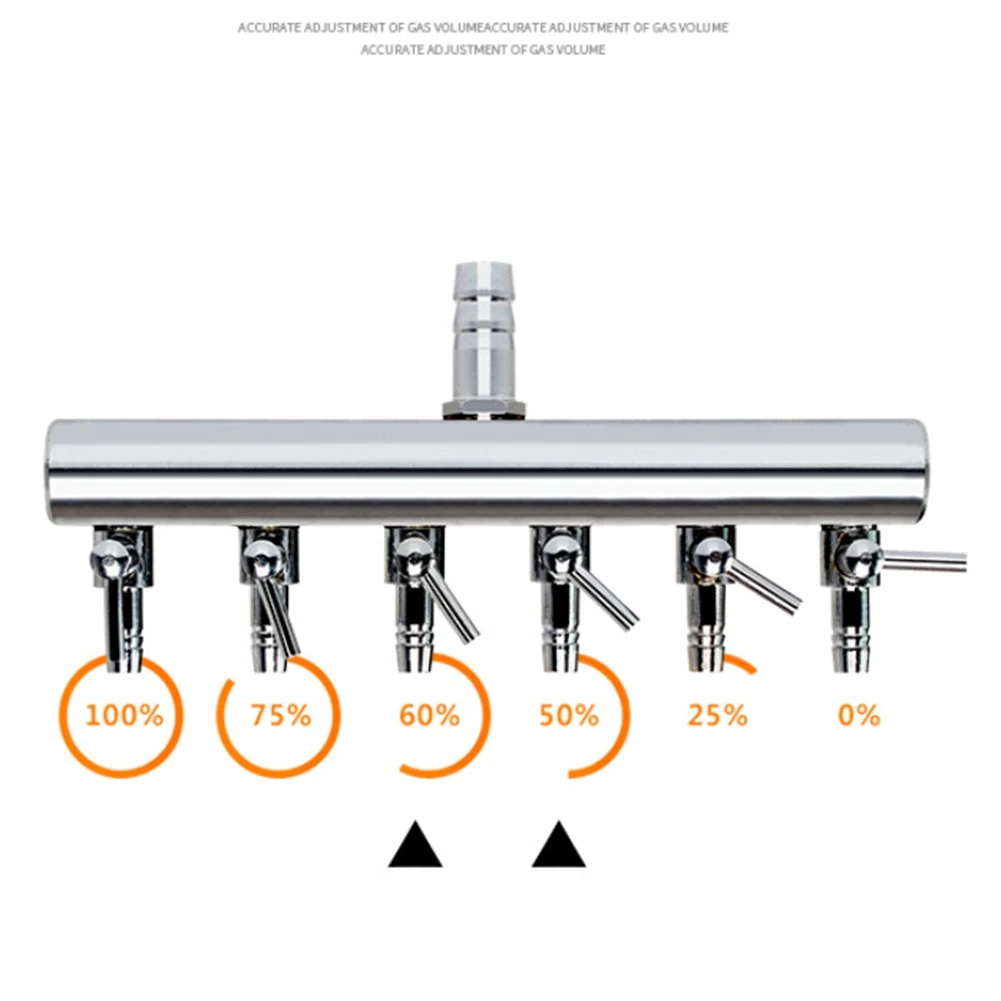 6-drożny zawór rozdzielający powietrze Akwarium Pompa powietrza do akwarium Rozdzielacz przepływu Dystrybutor zaworu pompy Dźwignia przełącznika sterującego zaworu