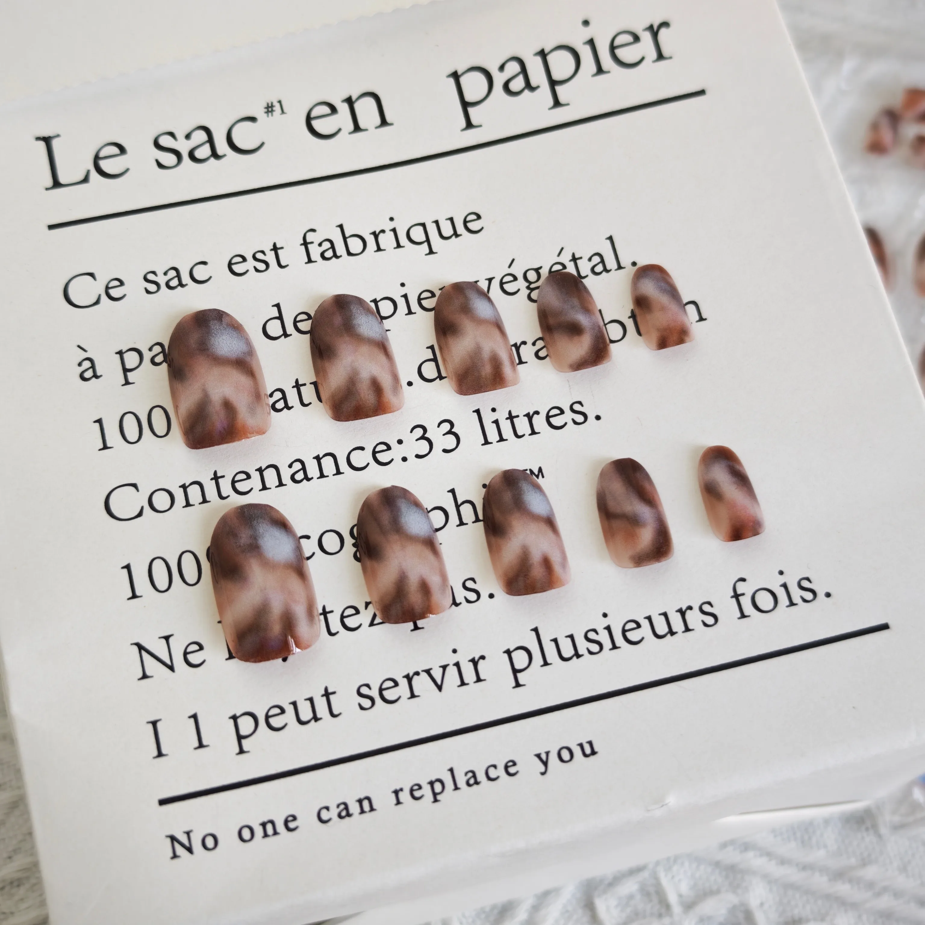 24 قطعة من ضغط اللوز المدبب على الأظافر - حبر غسيل جليدي أومبير |   مجموعة أظافر زائفة بتصميم بسيط ومختلط الحجم من Zen