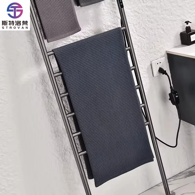 Smart Stainless Steel Electric Towel Dryer Double Hot Towel Warmer Heater Constant Temperature Heated for Bathroom Apartment Use