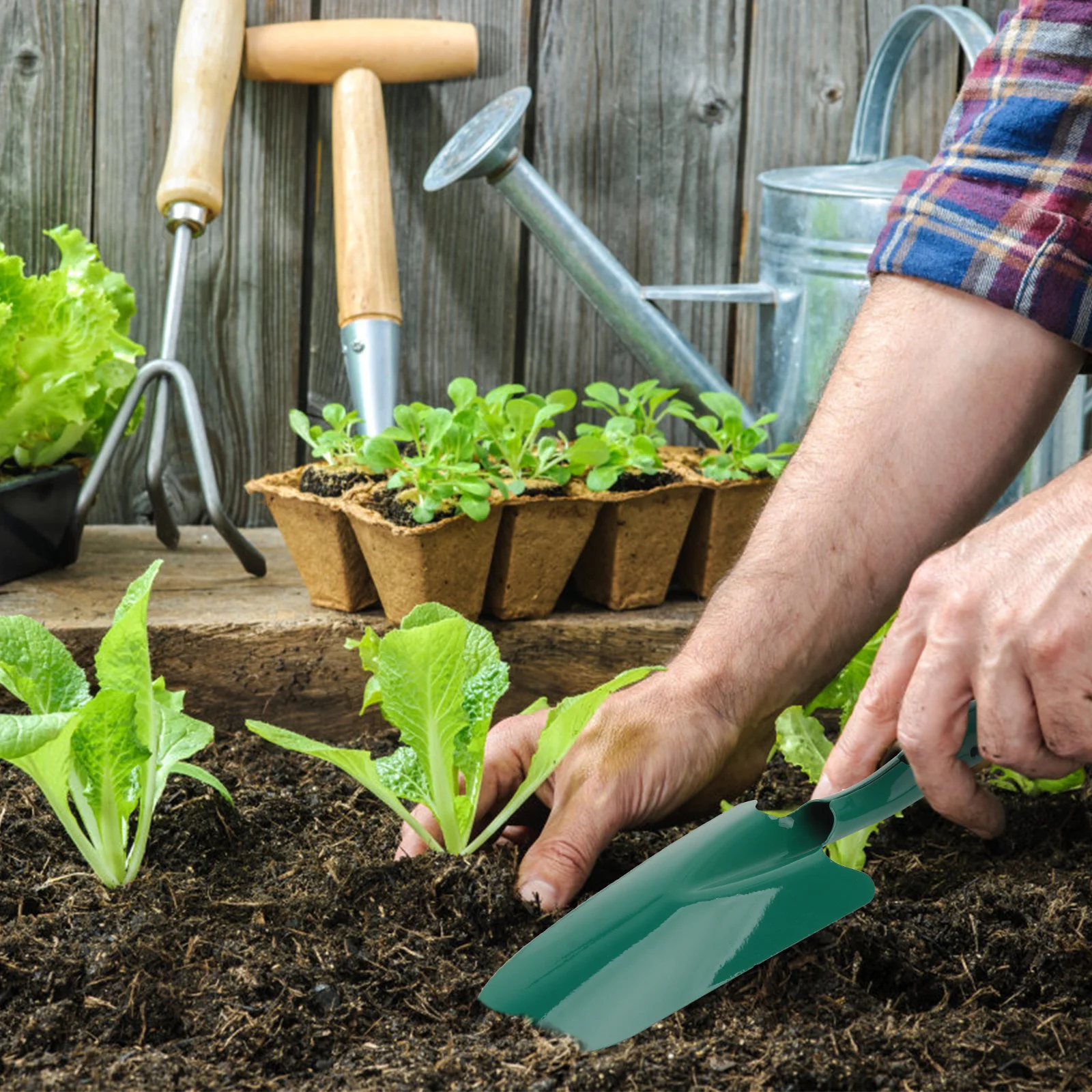 어린이용 소형 강철 원예 도구 휴대용 정원 삽 해변 심기 도구 꽃 정원 가꾸기 모래 삽 장난감 도구