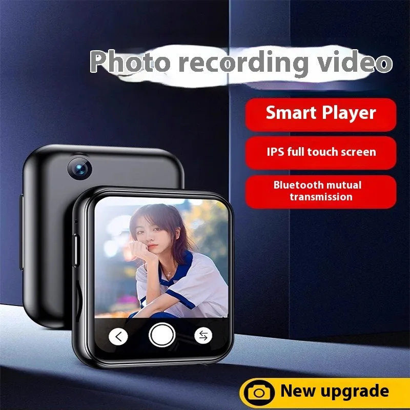 MP3 Music Player with Bluetooth 5.4 HiFi MP4 Walkman Full Touch Screen Built-in Speaker Recorder Camera Video FM/E-book