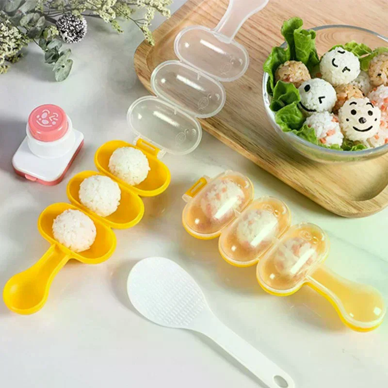 Rice Ball Maker Rice Roll Shaker Lunch Maker Mould Onigiri Mold DIY Rice Baller Shakers Ball Shaped Kitchen Tools Rice Ball Mold