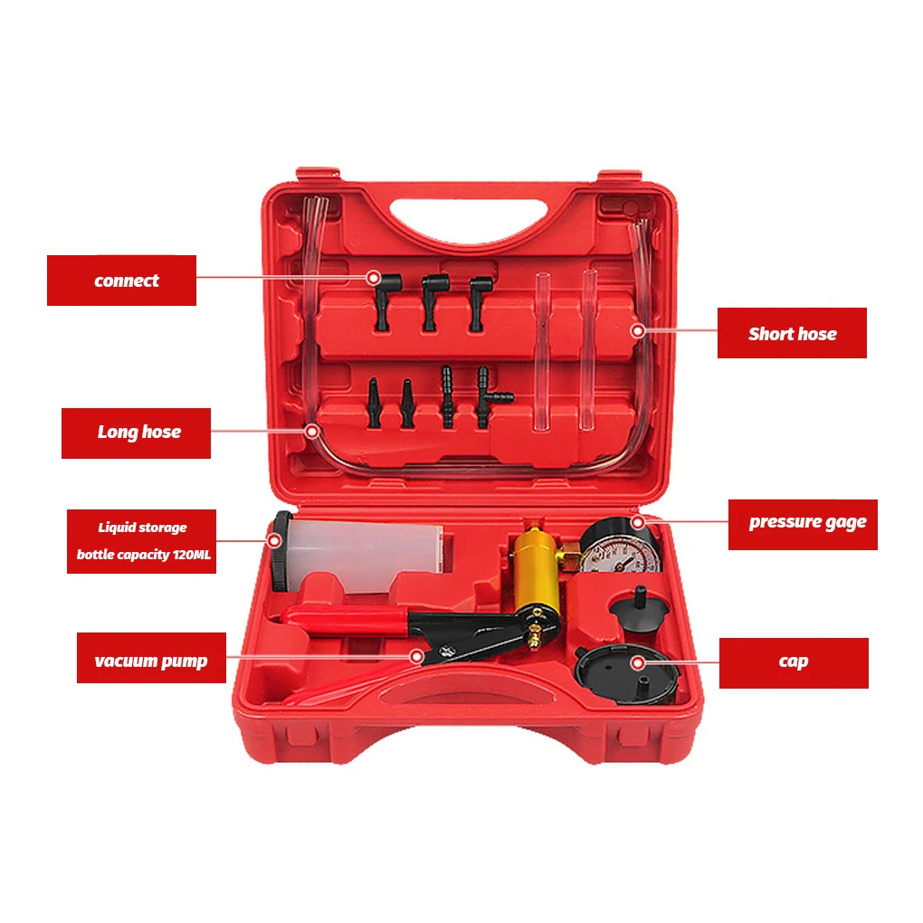 

2 in 1 Brake Kit Durable Handheld Vacuum Pump Test Set System Tester