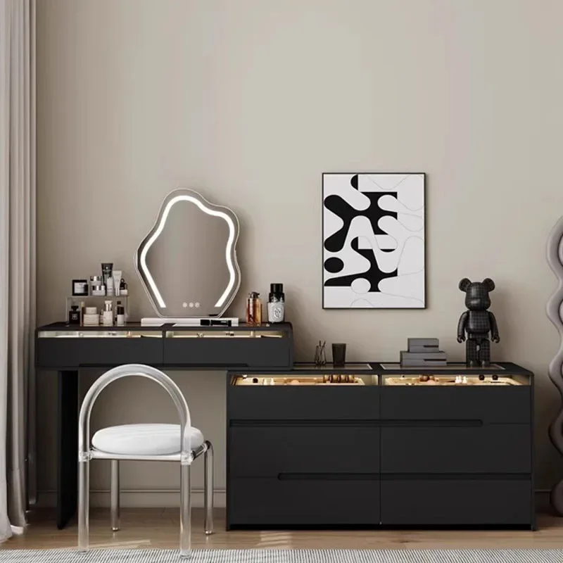 

Зеркало, итальянский туалетный столик, ящики, современный туалетный столик, туалетный столик для хранения косметики, простая мебель Coiffeuse De Chambre