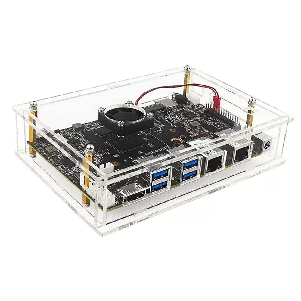 Acrylic Case for Banana Pi F3 Development Board Accessories Protective Shell With Cooling Fan