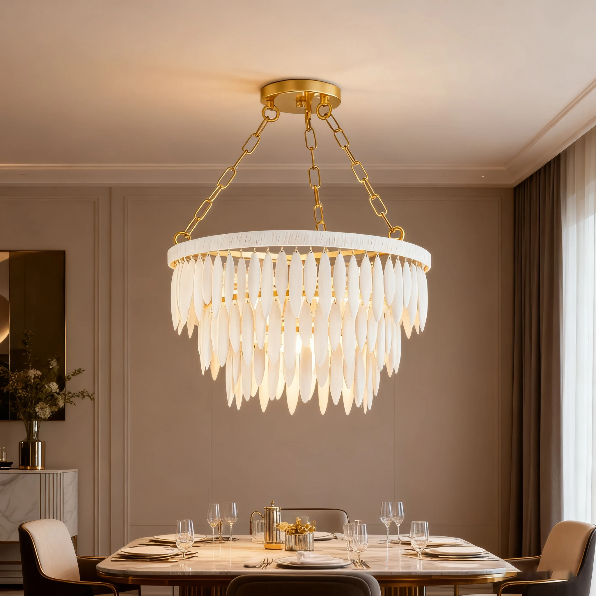 노르딕 디자인 디밍 가능한 펜던트 조명 이미지