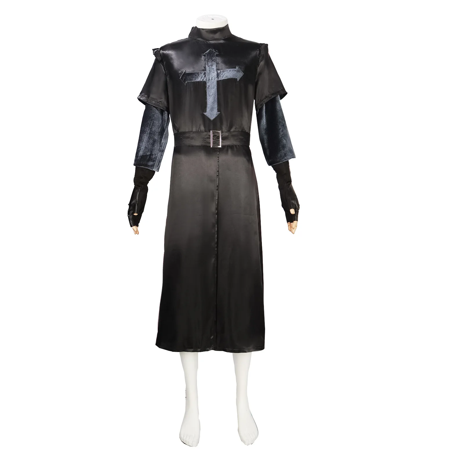 Men Medieval Crusader Knights Templar Tunic Costumes Renaissance Halloween dress belt Cloak Cosplay