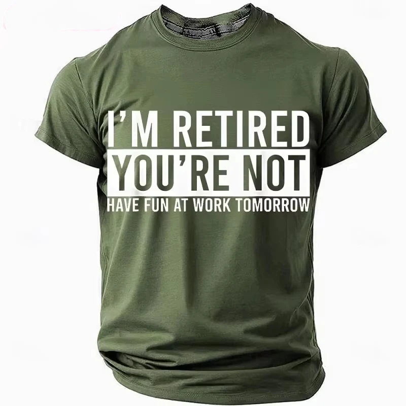 Humorous Words T-shirt For Men Fun Colorful Pattern Tees 3D Printed Summer Casual Round Neck Short-sleeved T Shirts Street Tops