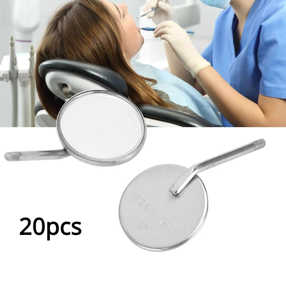 20pcs Disposable Dental Mouth Mirror Head Professional Dental Instrument Inspection Mouth Mirror Oral Care Tools Accessories