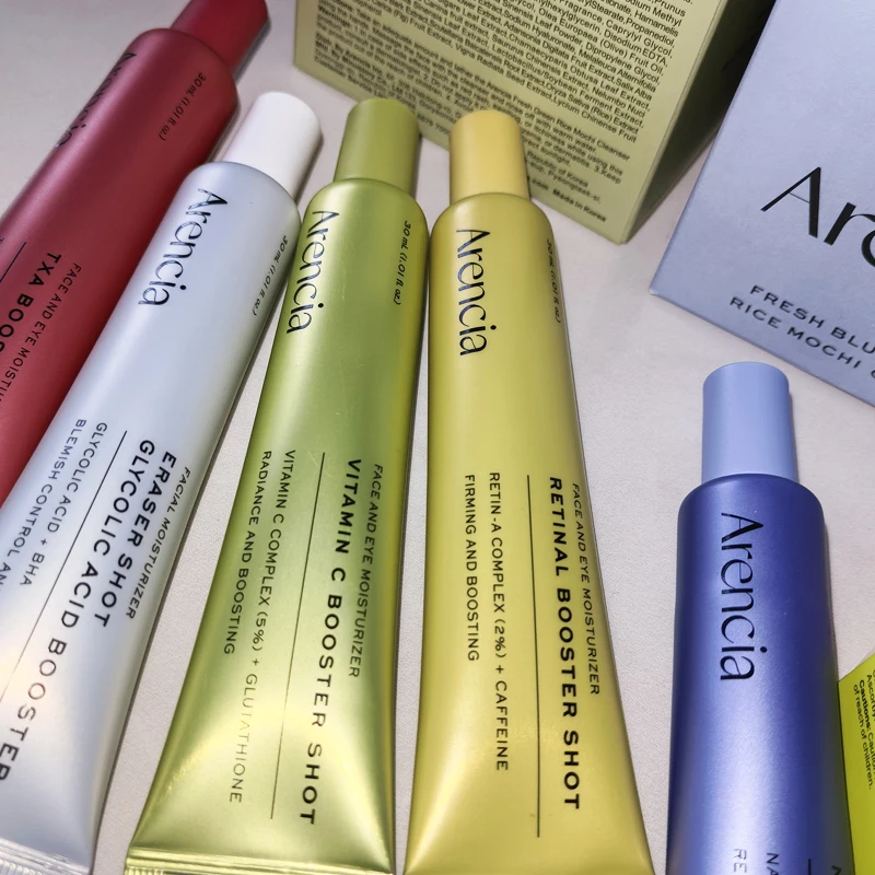 Novo Creme Facial e para Olhos Arencia com Vitamina C, Sérum Hidratante de Longa Duração, Ilumina a Pele, Produtos Coreanos de Beleza para Cuidados co
