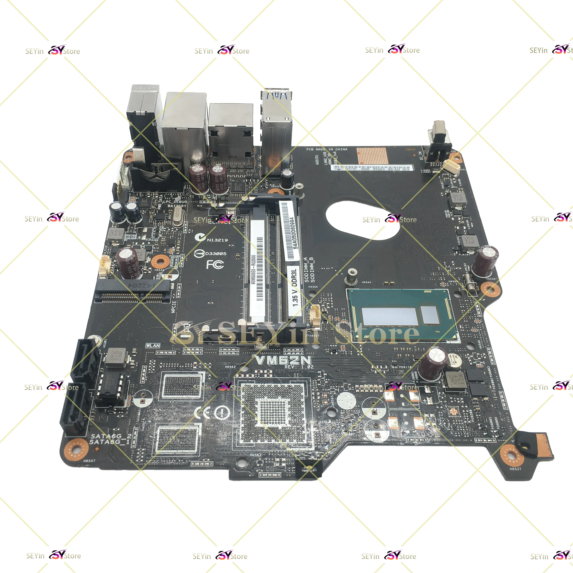 Mainboard For ASUS VivoPC VM62 VM62N Home Mini Computer Motherboard i3 i5 i7 UMA DDR3L MAIN BOARD TEST OK