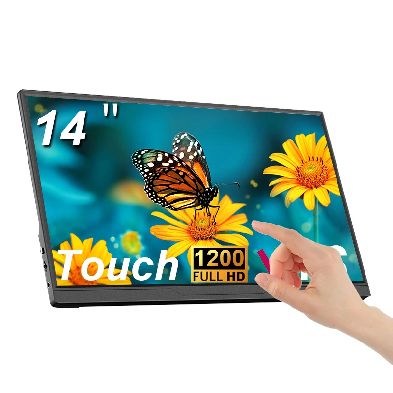 LANLIPU 14/15.6/16inch Portable Touch Monitor IPS Panel Secondary Display For Phone Xbox Switch PS4/ps5 Laptop Extension Screen